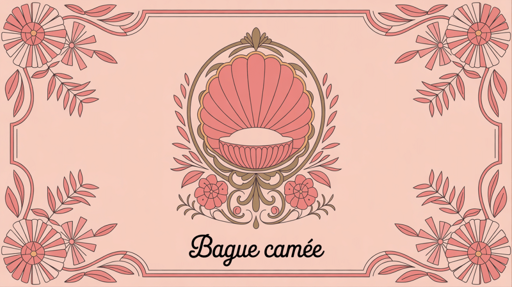 illustration élégante de bague camée vintage