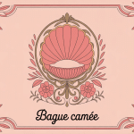 illustration élégante de bague camée vintage