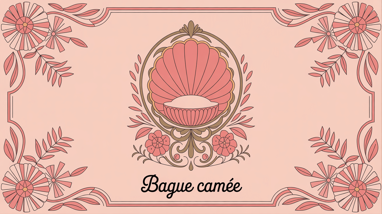 illustration élégante de bague camée vintage