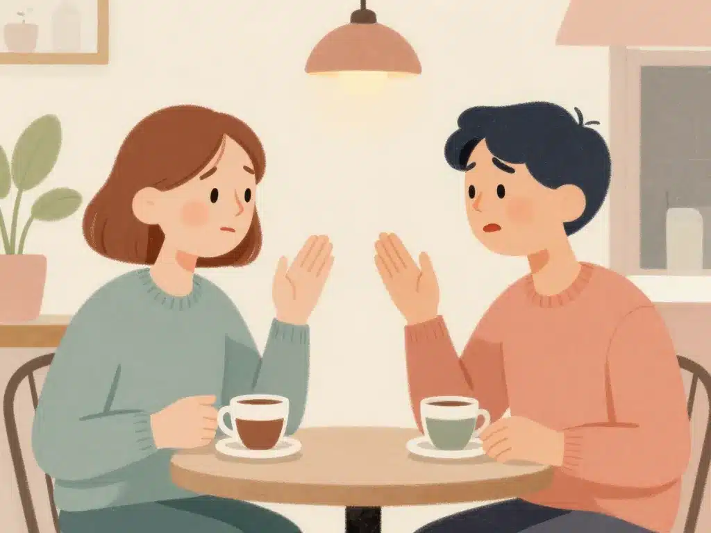 Scène chaleureuse ça été ta journée ou ça était discussion authentique