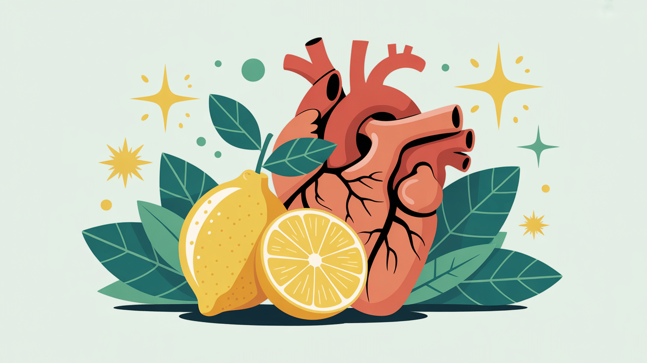 citron dangereux pour le cœur devant symbole santé