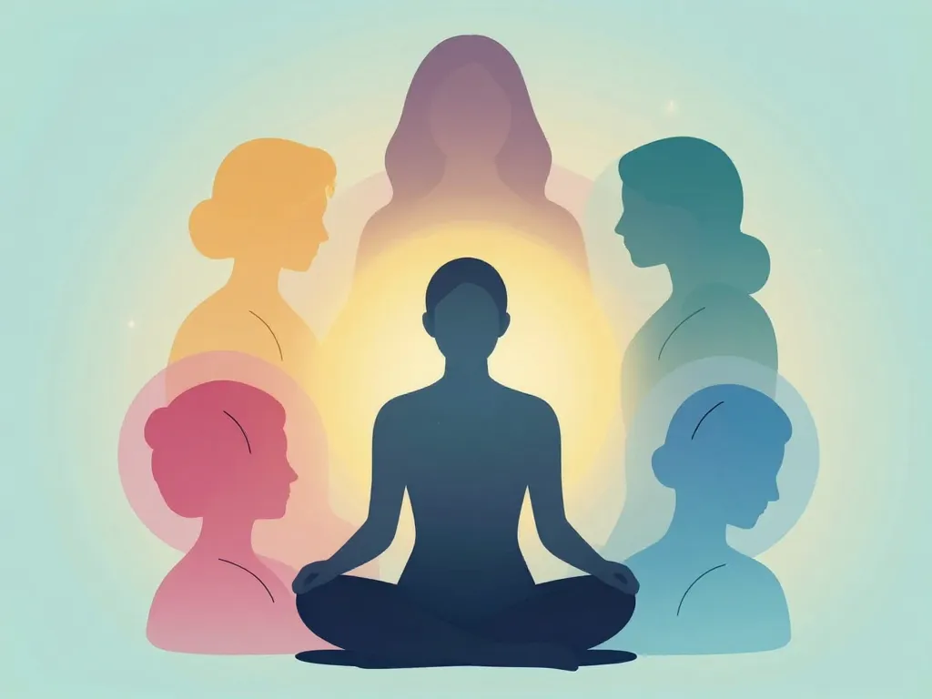 Visuel abstrait aura les 5 blessures de l'âme introspection