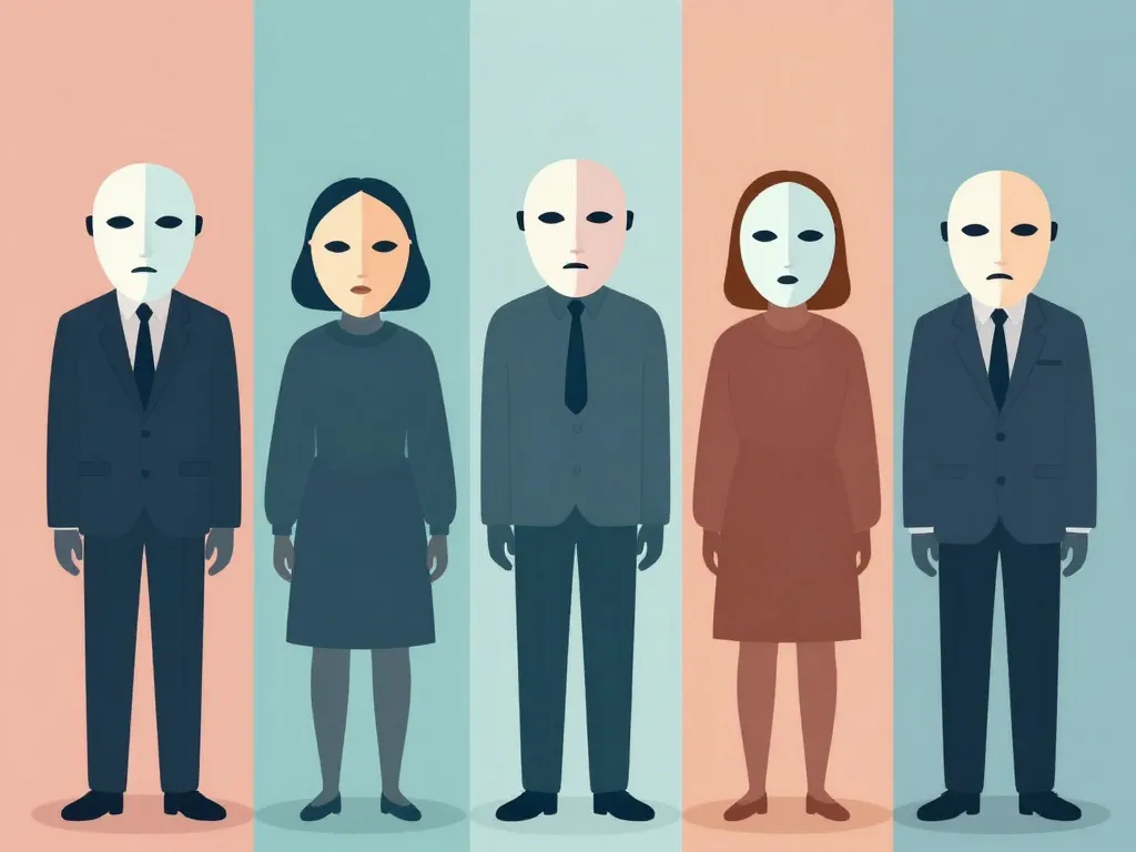 Silhouettes masques les 5 blessures de l'âme impacts