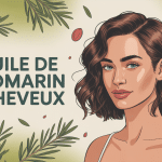 Illustration huile de romarin cheveux avis sur densité et brillance