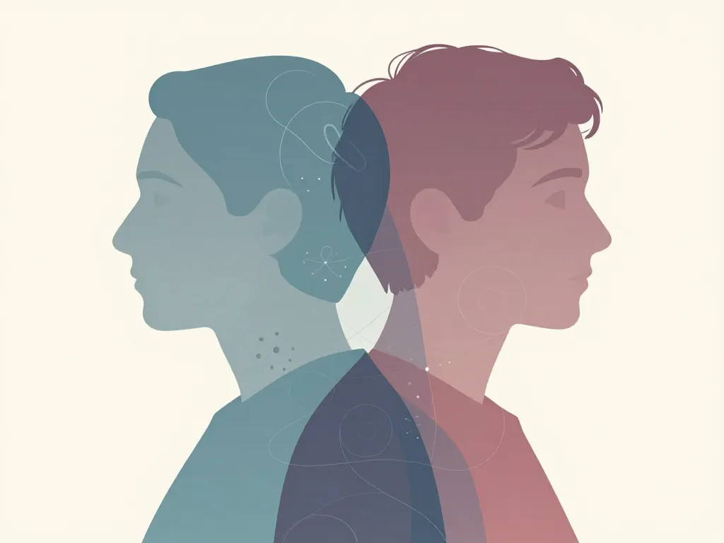 symbolique il est le même que moi silhouettes émotions identité