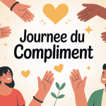 illustration journée du compliment, ambiance chaleureuse