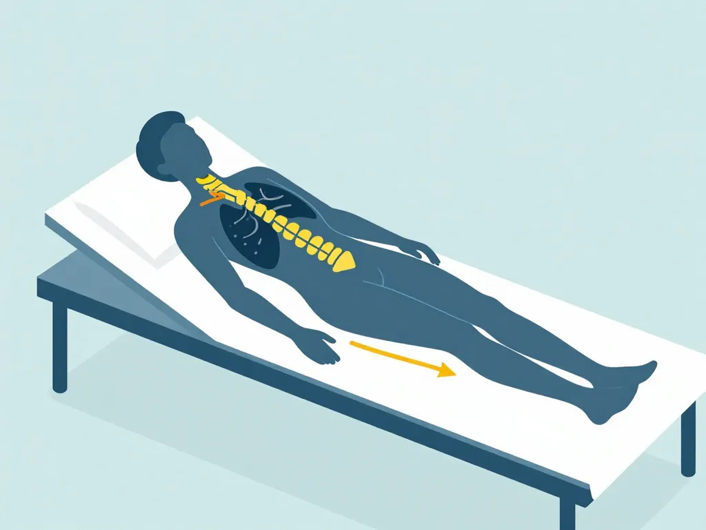 Lit incliné danger : diagramme corps sur lit incliné