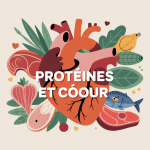 proteine dangereux pour le cœur illustration vectorielle aliments