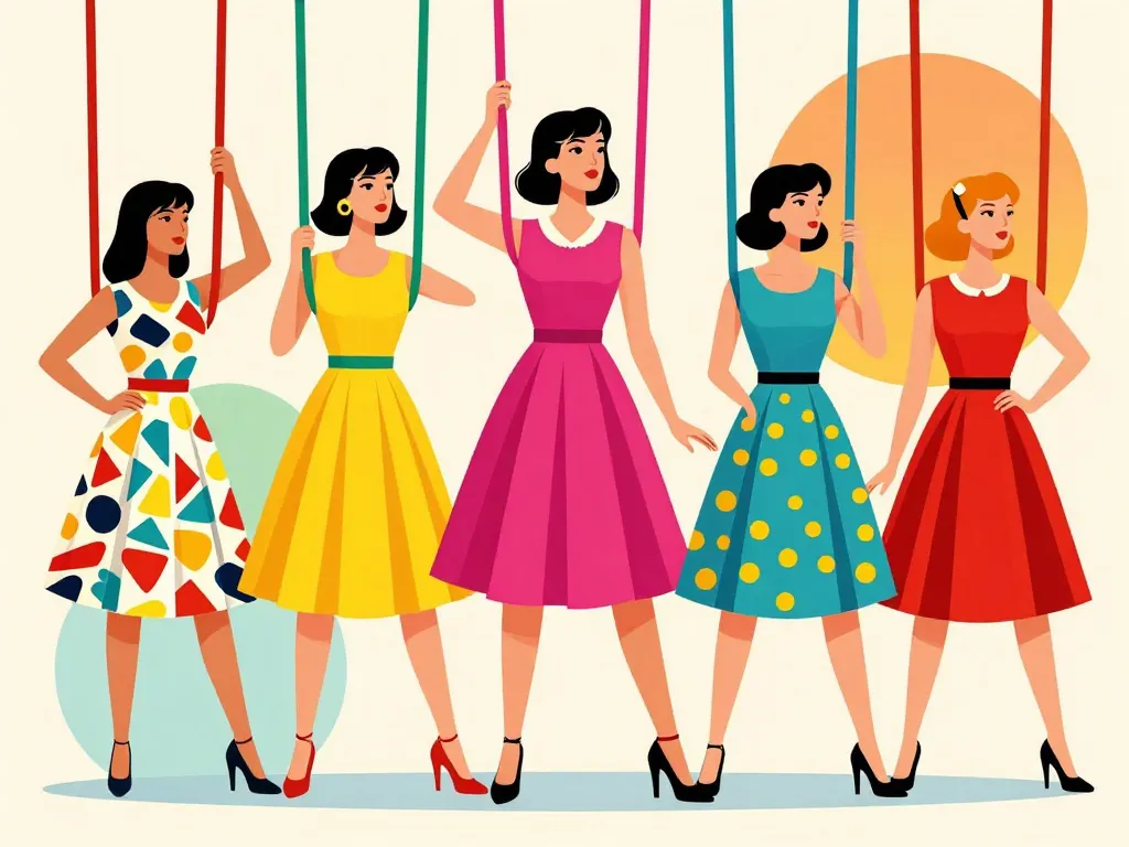 robe année 60 silhouettes et couleurs iconiques