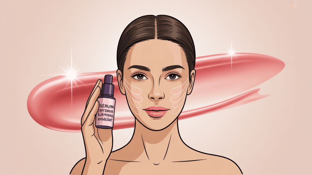 sérum effet lifting immédiat avis illustration soin visage