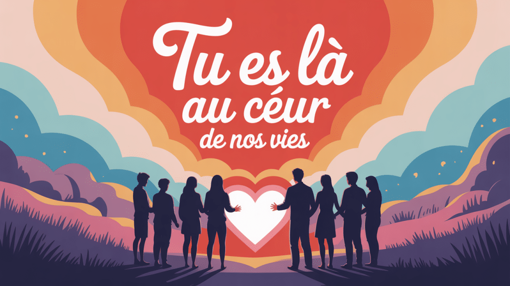 tu es la au coeur de nos vie illustration central amour spiritualité