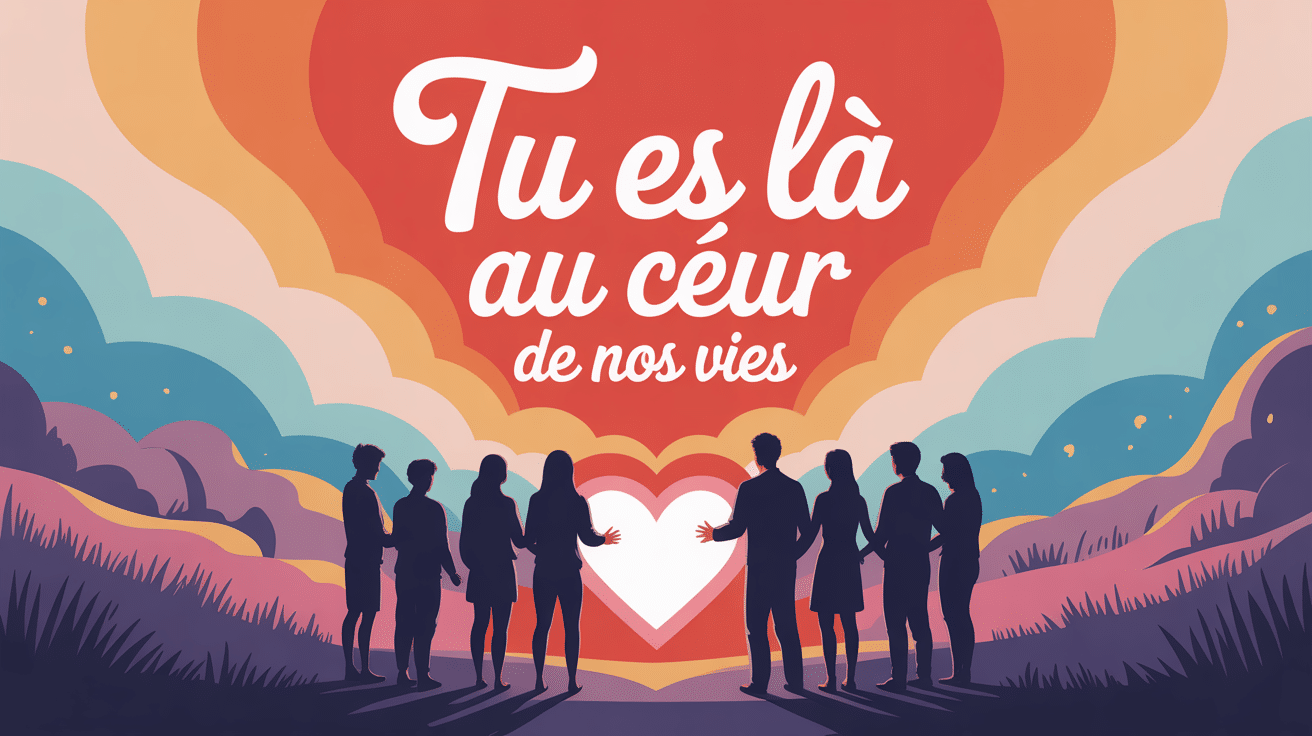tu es la au coeur de nos vie illustration central amour spiritualité