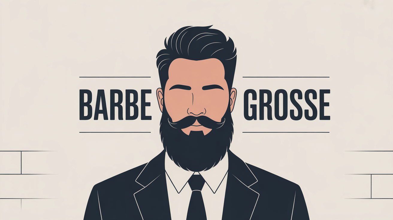 illustration de barbe grosse structurée moderne