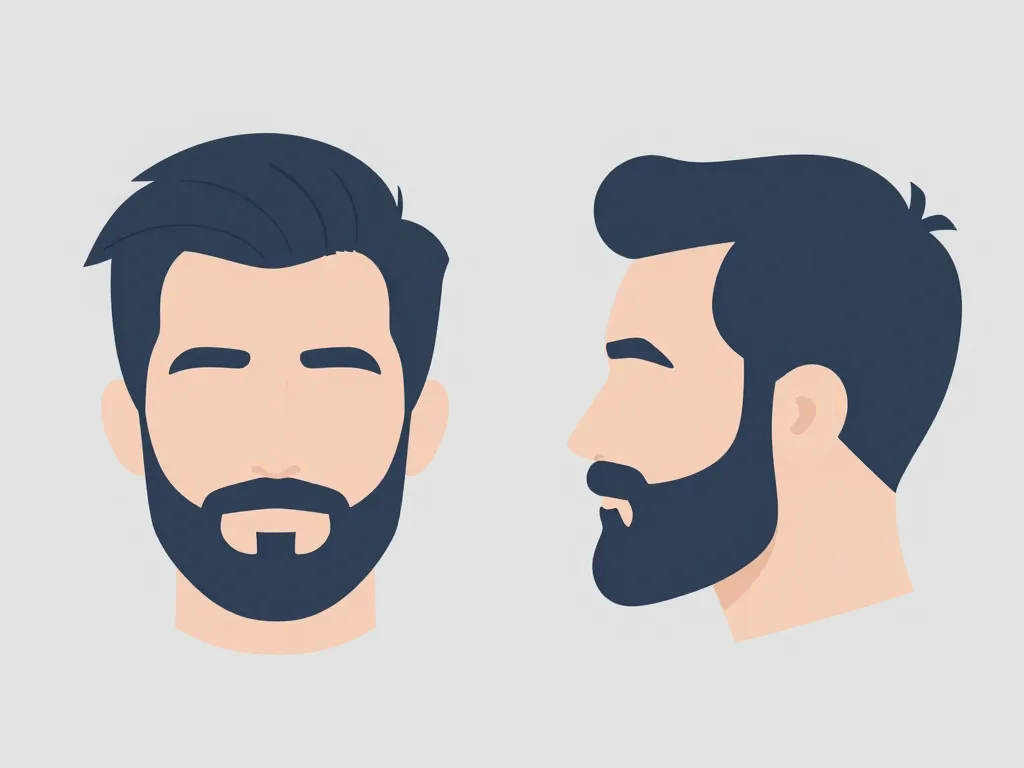 Diagramme types de favoris barbe selon forme de visage