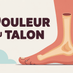 illustration médicale douleur au talon cancer