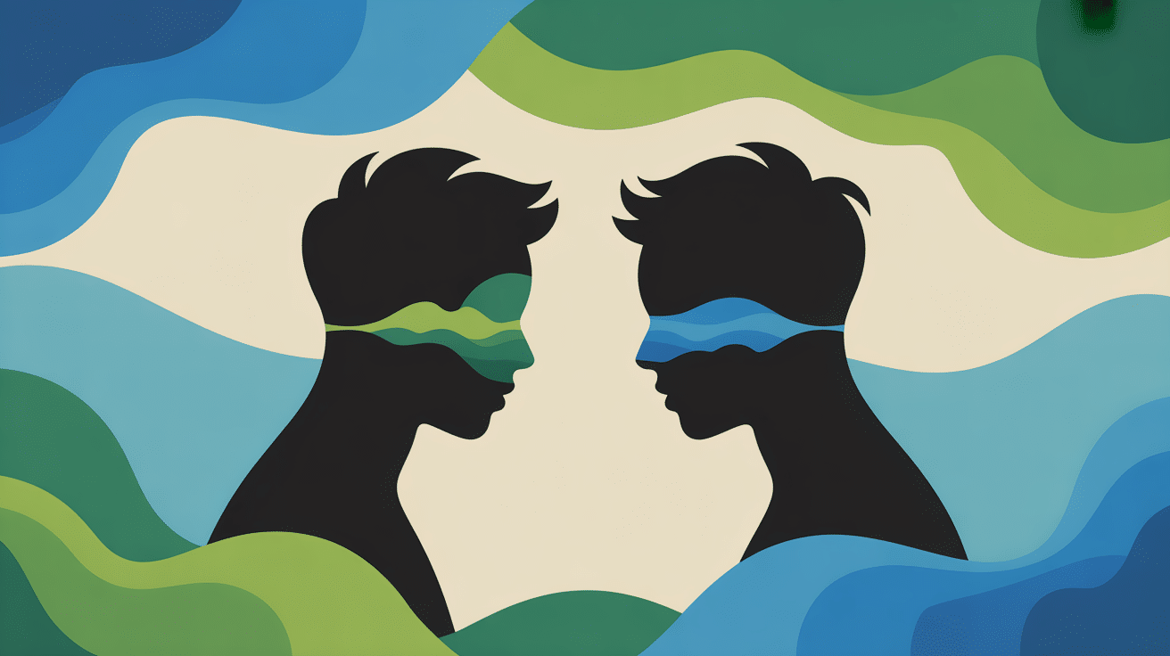 effet miroir illustration conceptuelle dans les relations humaines