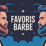 Illustration moderne de différents styles de favoris barbe