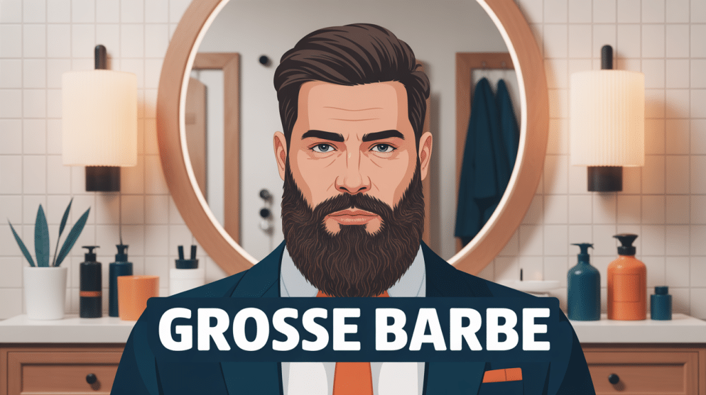 illustration grosse barbe homme stylisé soins