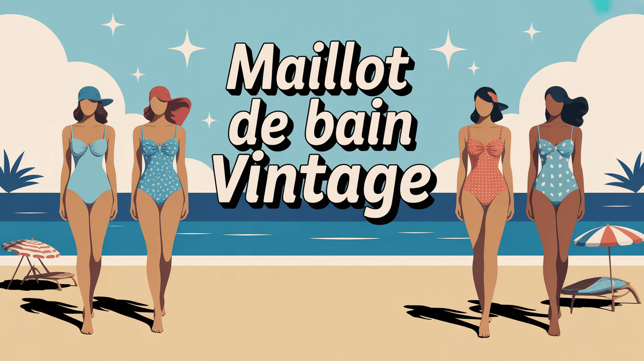 maillot de bain vintage modèles rétro chic en scène estivale