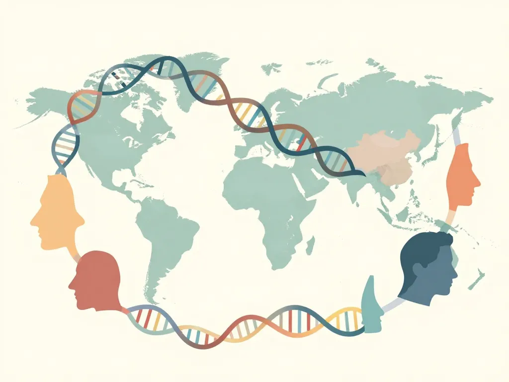 Illustration nez aquilin origine génétique monde
