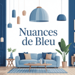 Nuance de bleu top 7, illustration de décoration intérieure moderne