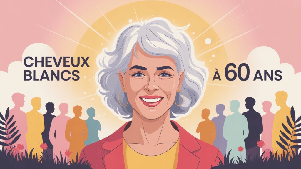 illustration pas de cheveux blancs à 60 ans