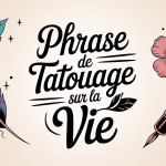 illustration phrases tatouage sur la vie univers symbolique