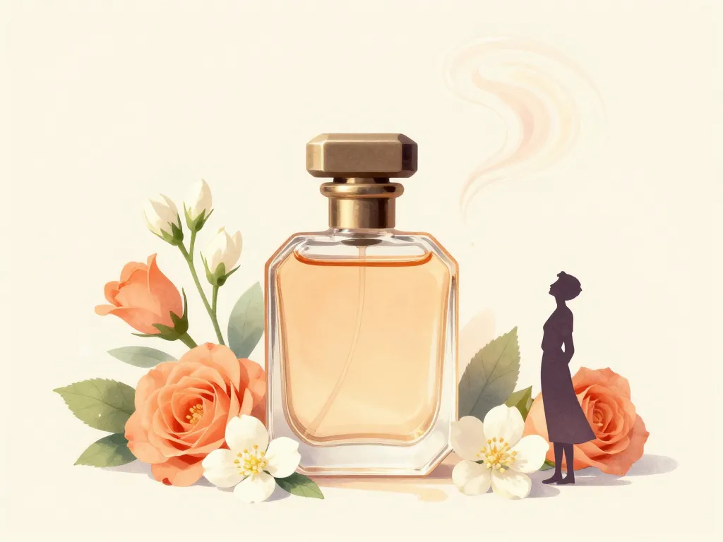 bouteille reve d'or parfum vintage avec fleurs poudrées