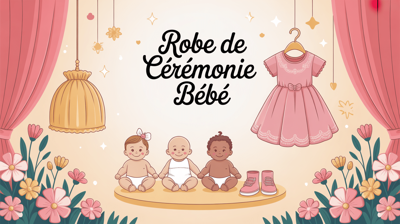 illustration robe ceremonie bebe evenement festif
