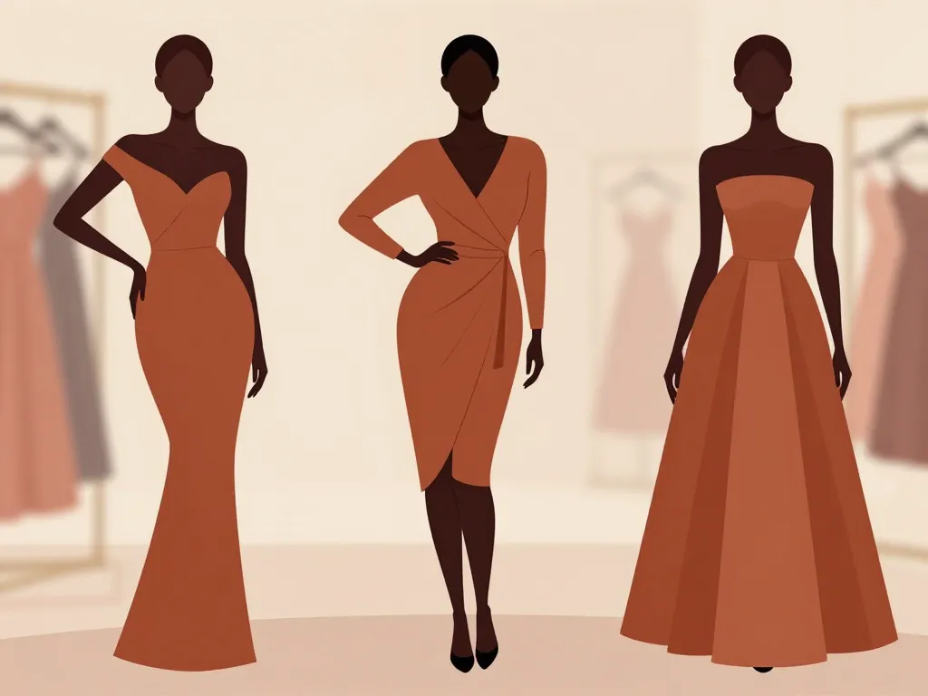 Styles robe soiree terracotta selon morphologie