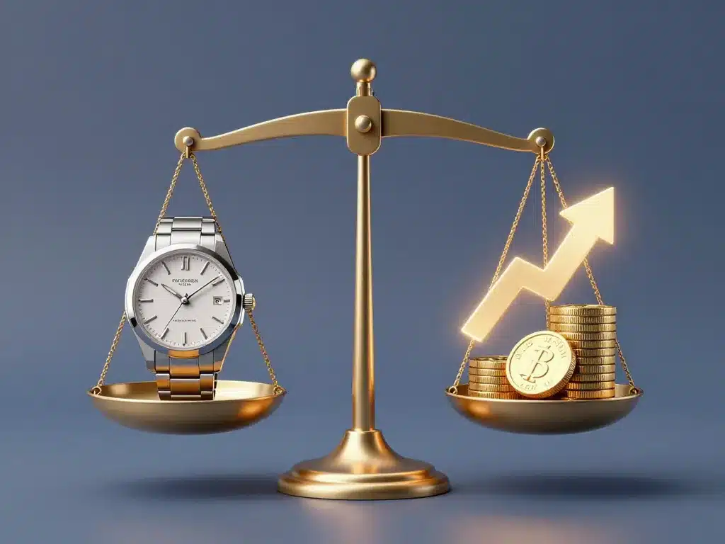 Métaphore balance valeur investissement rolex oyster quartz ref. 17000