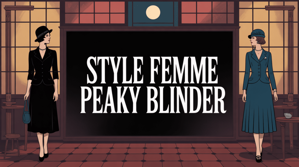 Illustration du style femme Peaky Blinder années 1920 élégance
