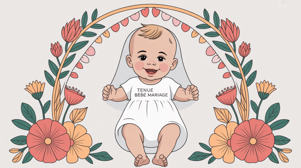 illustration tenue bebe mariage chic et confortable