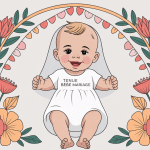 illustration tenue bebe mariage chic et confortable