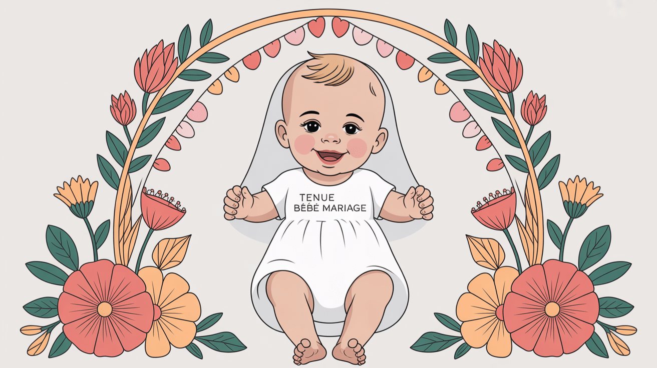 illustration tenue bebe mariage chic et confortable