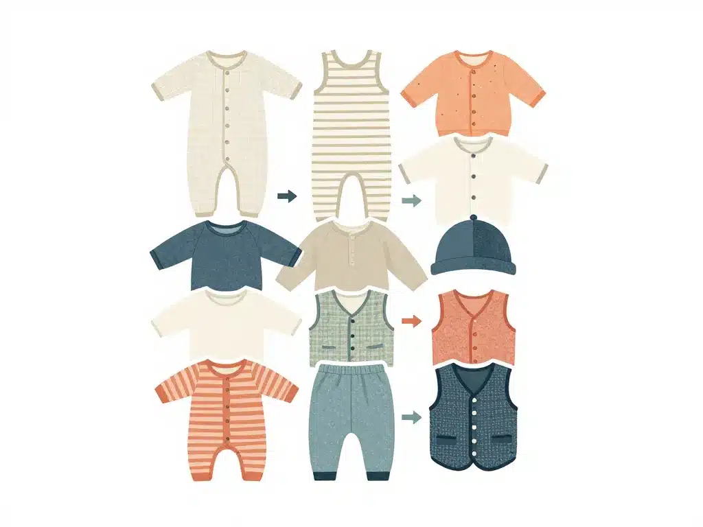 tenue bebe mariage couches matieres accessoires