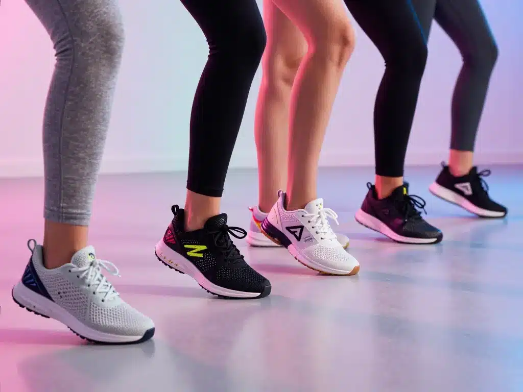 Chaussures adaptées pour tenue Zumba femme sur piste de danse