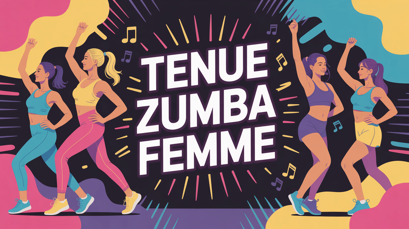 Illustration de tenues pour Zumba femme colorées et énergiques