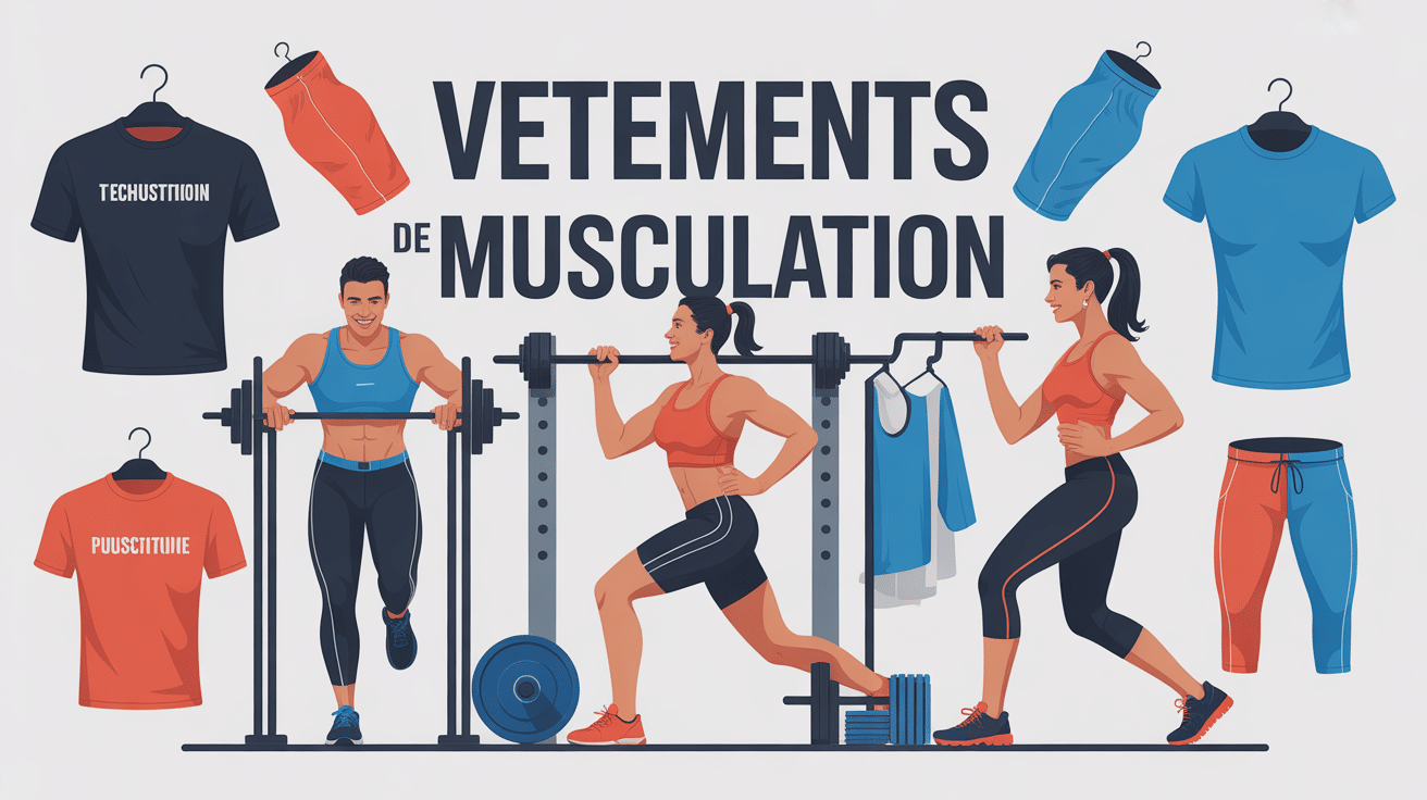 illustration vêtements muscu en salle