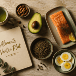 aliment pour perdre le ventre vue flat lay table