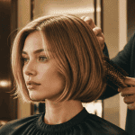 coiffure cheveux fins carré structuré en salon