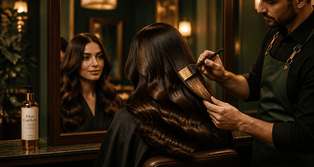 Combien de temps dure un gloss cheveux femme salon