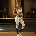 corps svelte femme sportive en tenue élégante