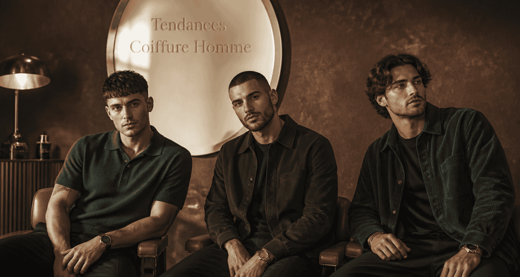 coupe homme tendance trois styles cheveux