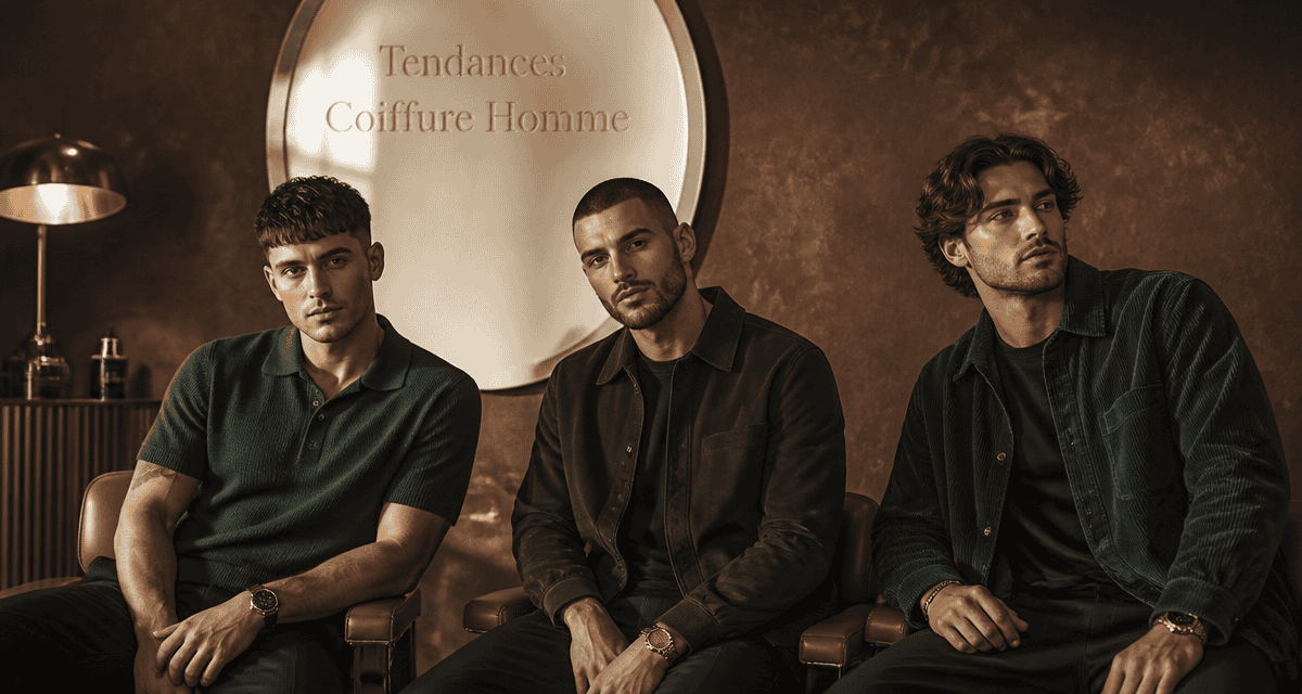 coupe homme tendance trois styles cheveux
