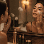 crème de nuit peau grasse femme miroir