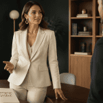 langage verbal femme bureau moderne