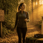 Marcher fait il maigrir femme marche sentier forêt