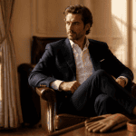 style bcbg homme blazer bleu marine salon parisien