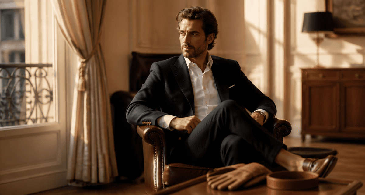 style bcbg homme blazer bleu marine salon parisien